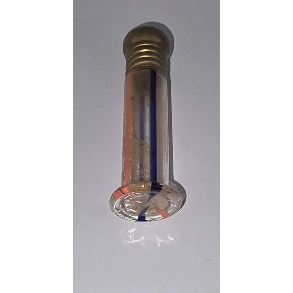 ANTIQUE HAND BLOWN SCENT BOTTLE BLUE & RED STRIPED GLASS GERMAN - Picture 2 of 5